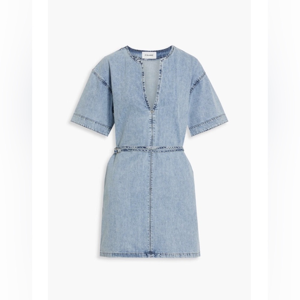 Frame Denim Kaftan Mini Dress